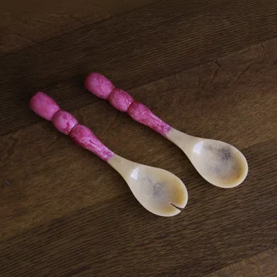 Beatriz Ball Resin Salad Servers In Pink