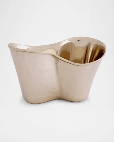 Beatriz Ball Sierra Modern Double Ice Bucket In Gold