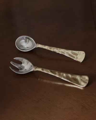 Beatriz Ball Sierra Modern Large Salad Servers In Gold