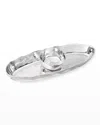 Beatriz Ball Soho Brooklyn Deep Oval Chip & Dip Server In Silver