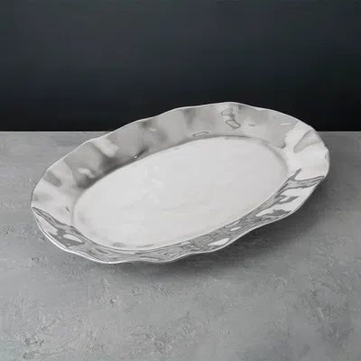 Beatriz Ball Soho Brooklyn Large Oval Platter In Silver