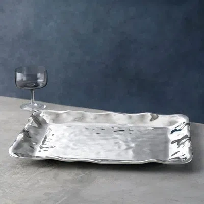 Beatriz Ball Soho Brooklyn Large Rectangular Tray In Silver