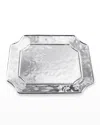 Beatriz Ball Soho Rectangular Lucca Medium Tray In Silver