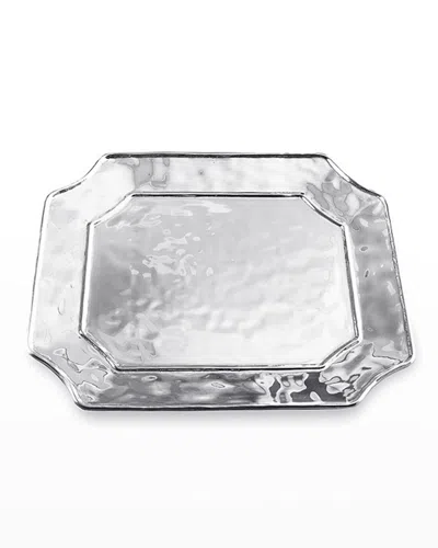 Beatriz Ball Soho Rectangular Lucca Medium Tray In Silver