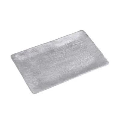 Beatriz Ball Strie Mini Tray In Silver In Gray