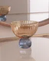 Beatriz Ball Venice Coupe Glasses, Set Of 4 In Amber/blue