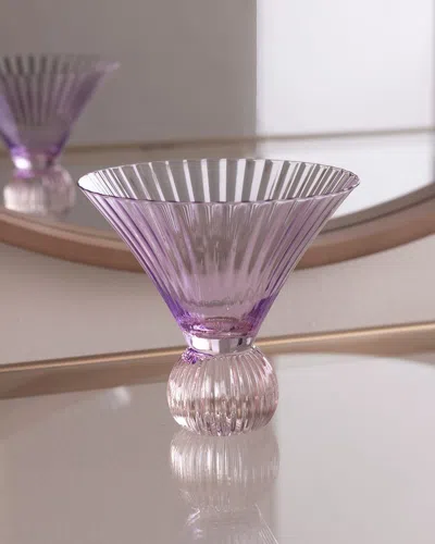 Beatriz Ball Venice Martini Glasses, Set Of 4 In Violet/pink