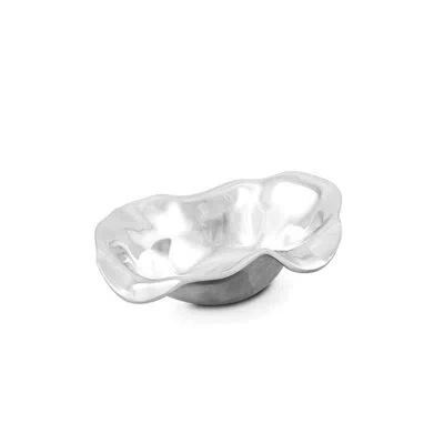 Beatriz Ball Vento Small Oval Bowl In Silver