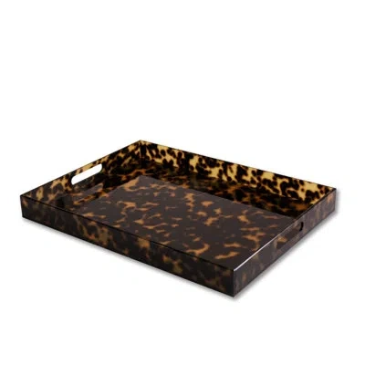 Beatriz Ball Vida Acrylic Tray In Brown;black