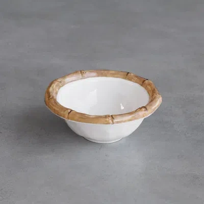 Beatriz Ball Vida Bamboo Mini Dip Bowl (white And Natural) In White;natural