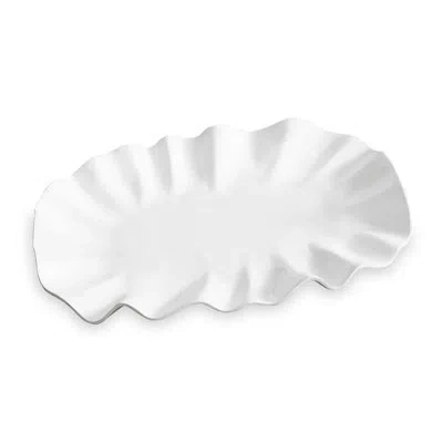 Beatriz Ball Vida Bloom Large Oval Platter (white)