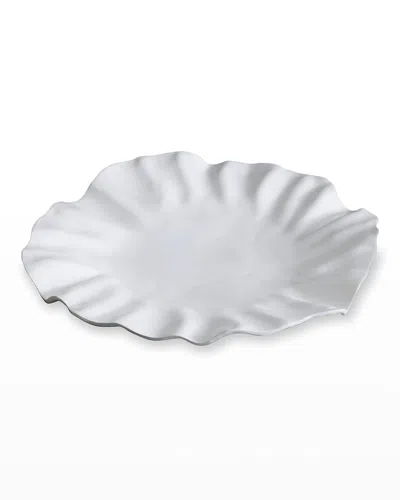Beatriz Ball Vida Bloom Large Round Platter In White
