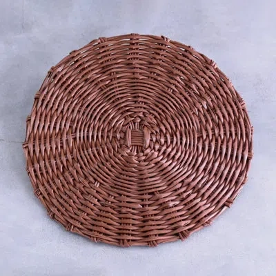 Beatriz Ball Vida Faux Wicker Placemats Set Of 4 In Brown