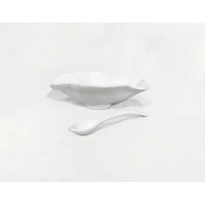 Beatriz Ball Vida Havana Small Oval Bowl With Spoon In White
