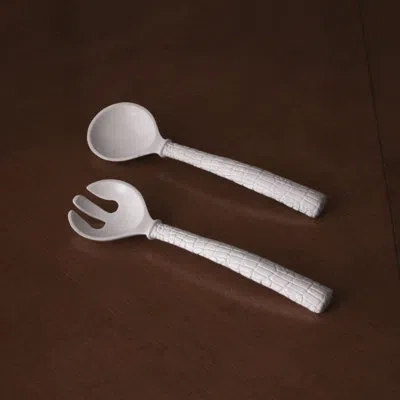 Beatriz Ball Vida Melamine Salad Servers In White