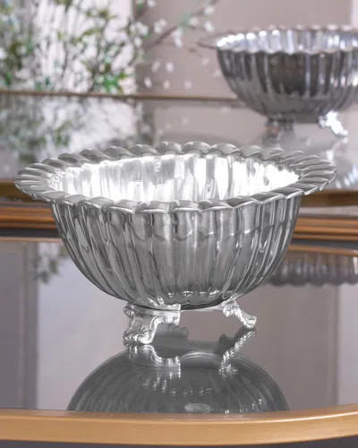 Beatriz Ball Vintage Vienna Footed Medium Bowl In Silver