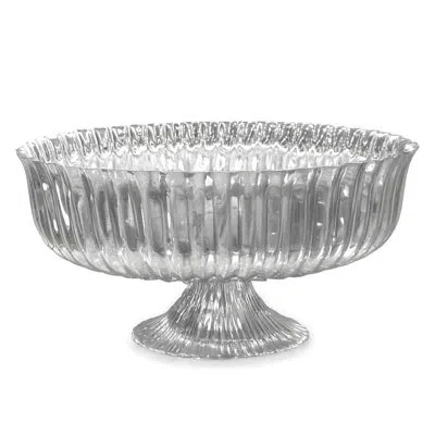 Beatriz Ball Vintage Vienna Large Centerpiece/punchbowl Pedestal In Silver