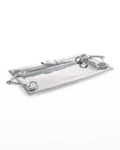 Beatriz Ball Western Equestrian Large Tray In Silver