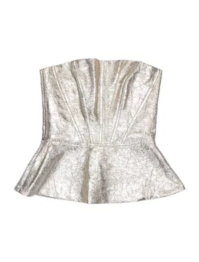 Pre-owned Beatriz Camacho Asymmetrical Sleeveless Top In Silver