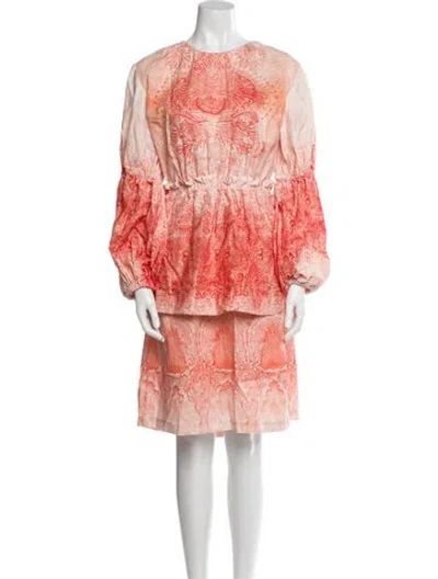 Pre-owned Beatriz Camacho Paisley Print Knee-length Dress W/ Tags In Orange