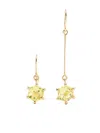 Beatriz Palacios Asymmetric-design Drop Earrings In Gold