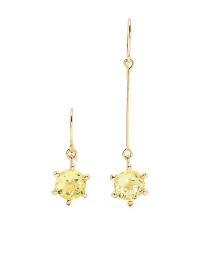 Beatriz Palacios Asymmetric-design Drop Earrings In Gold