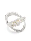 Beatriz Palacios Double-wave Cluster Ring In Silver