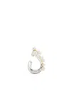 Beatriz Palacios Small Silver Wave Ear Cuff In Silver
