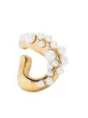 Beatriz Palacios Wave Cluster Link Medium Ear Cuff In Gold