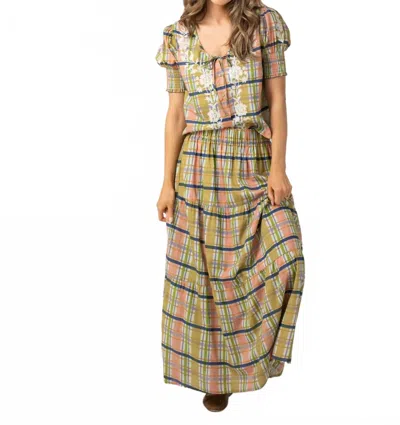 Beau & Ro Camden Plaid Abby Skirt In Pink In Multi