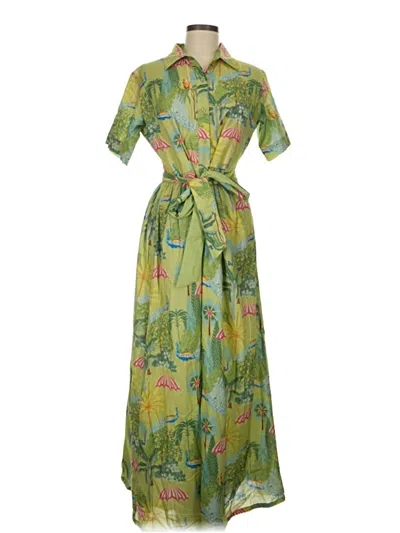 Pre-owned Beau & Ro Casual Dress In Green