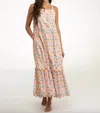 Shop Beau & Ro Chase Midi Dress In Pink Fruits In Multi
