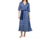Beau & Ro Eloise Dress In Blue Ikat In Blue