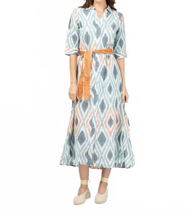 Beau & Ro Eloise Dress In Sundown Ikat In Multi