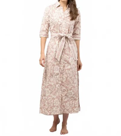 Beau & Ro Eloise Maxi Flore Dress In Sand In Beige