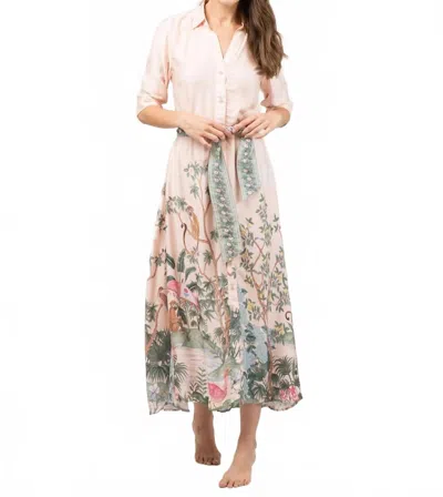 Beau & Ro Eloise Midi Dress In Monkey See In Multi