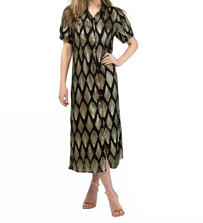 Beau & Ro Kris Dress In Deco Black In Multi