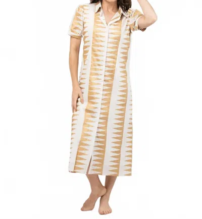 Beau & Ro Kris Midi Dress In Edgy White In Multi