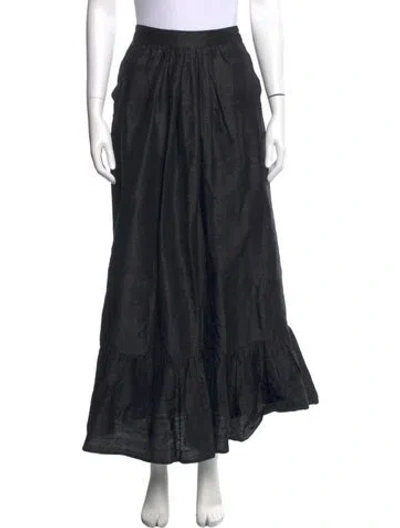 Pre-owned Beau & Ro Long Skirt In Black