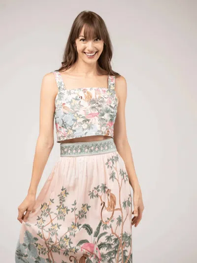 Beau & Ro Markey Tank Top In Monkey Do In Multi