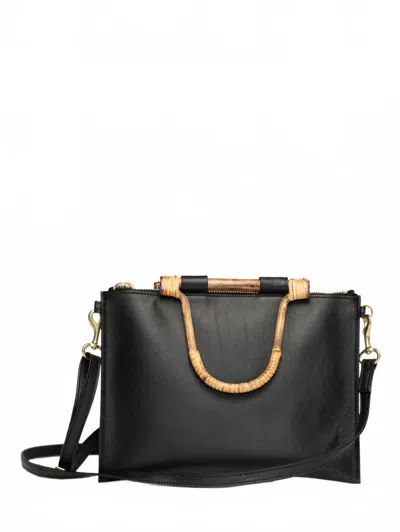 Beau & Ro Women's Bamboo Clutch + Crossbody In Black