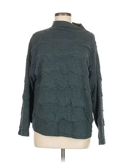 Pre-owned Beau Jours Long Sleeve Turtleneck In Blue