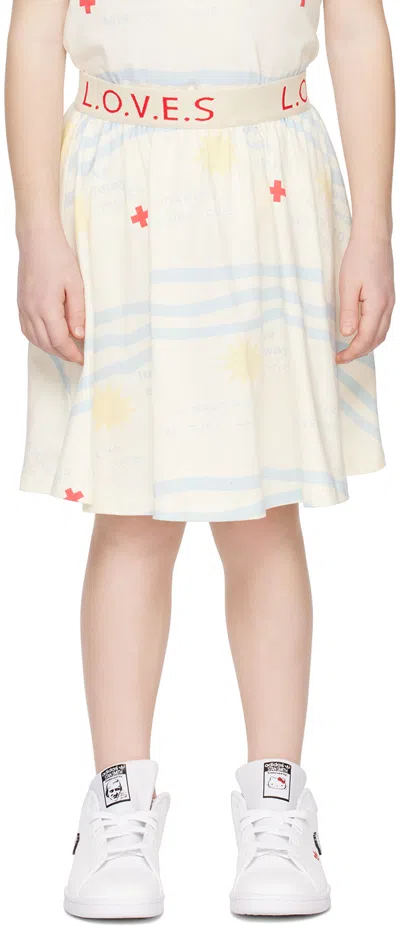 Beau Loves Kids White Circle Skirt In Adventure Club