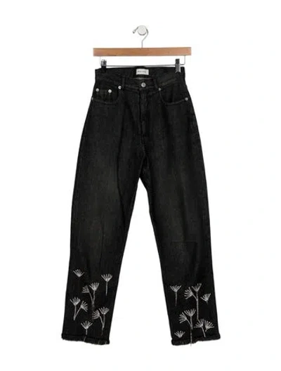 Pre-owned Beau Souci High-rise Straight Leg Jeans In Blue