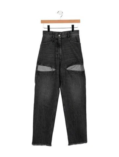 Pre-owned Beau Souci High-rise Straight Leg Jeans In Gray