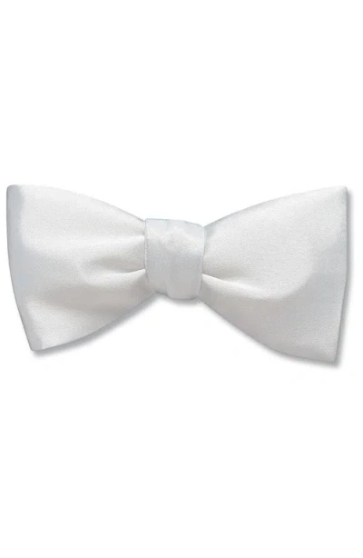Beau Ties Of Vermont Charmeuse Bow Tie In White
