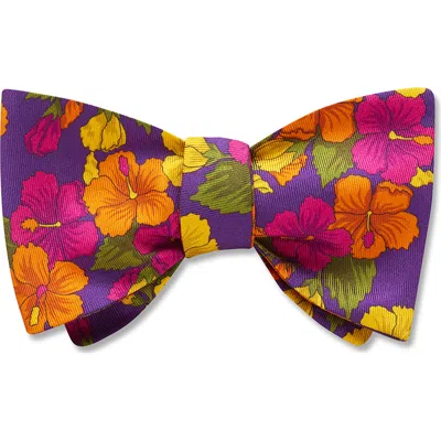 Beau Ties Of Vermont Hibiscus Garden Bow Tie In Purple