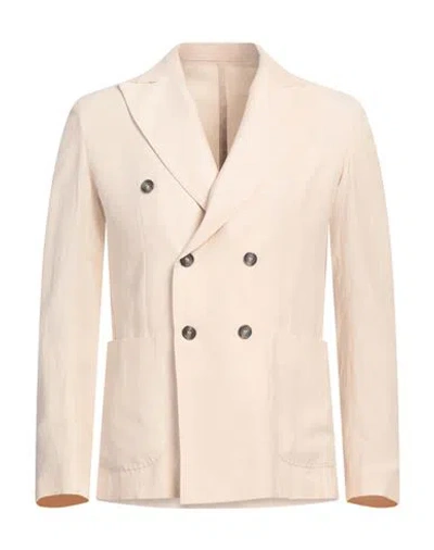 Beaucoup .., Man Blazer Cream Size 38 Viscose, Linen In White