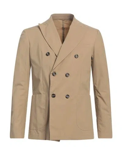 Beaucoup .., Man Blazer Sand Size 40 Cotton, Elastane In Beige