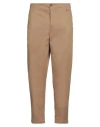 Beaucoup .., Man Pants Camel Size 36 Cotton, Elastane In Beige